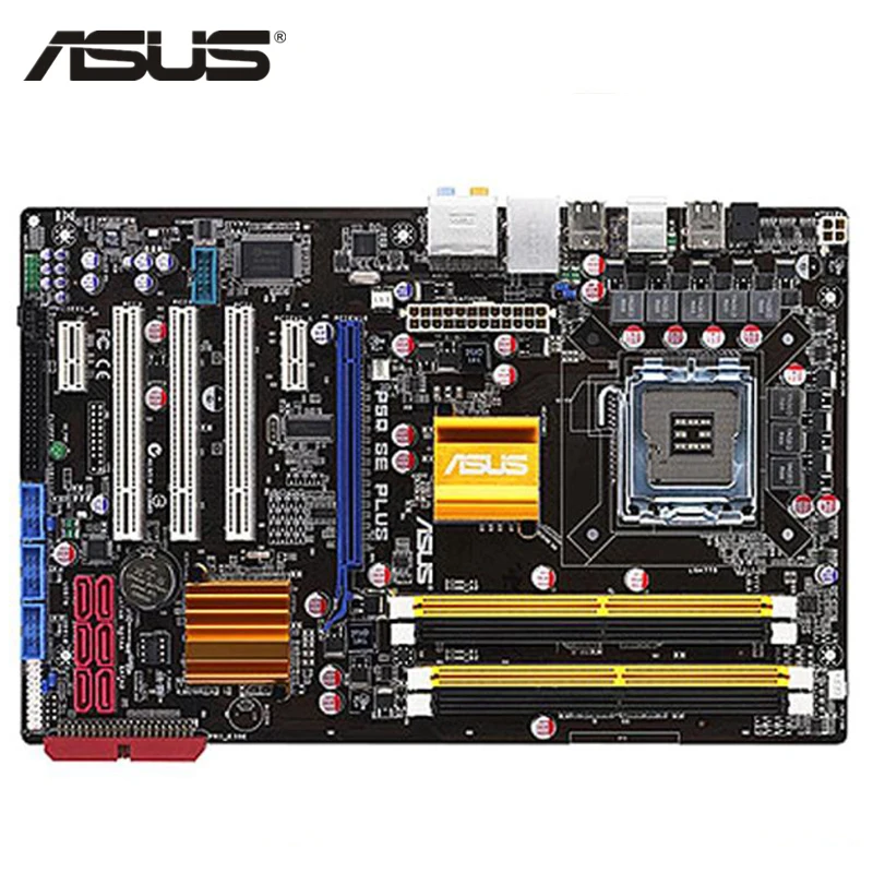 

ASUS P5Q SE Plus Motherboard LGA 775 DDR2 16GB For Intel P45 P5Q SE Plus Desktop Mainboard Systemboard SATA II PCI-E X16 Used