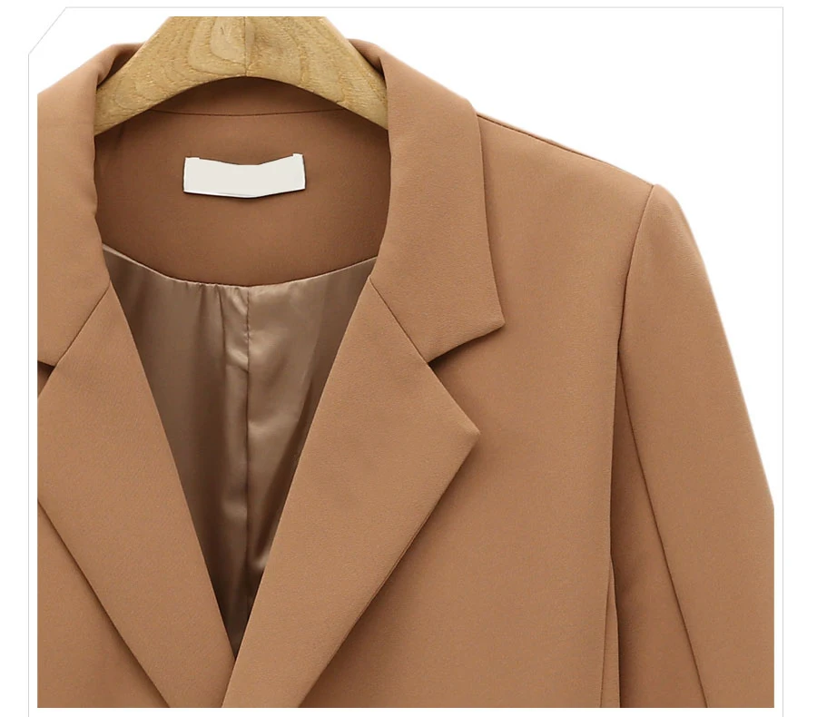 Женские блейзеры OL Style в европейском стиле черные светло-желтые с длинными