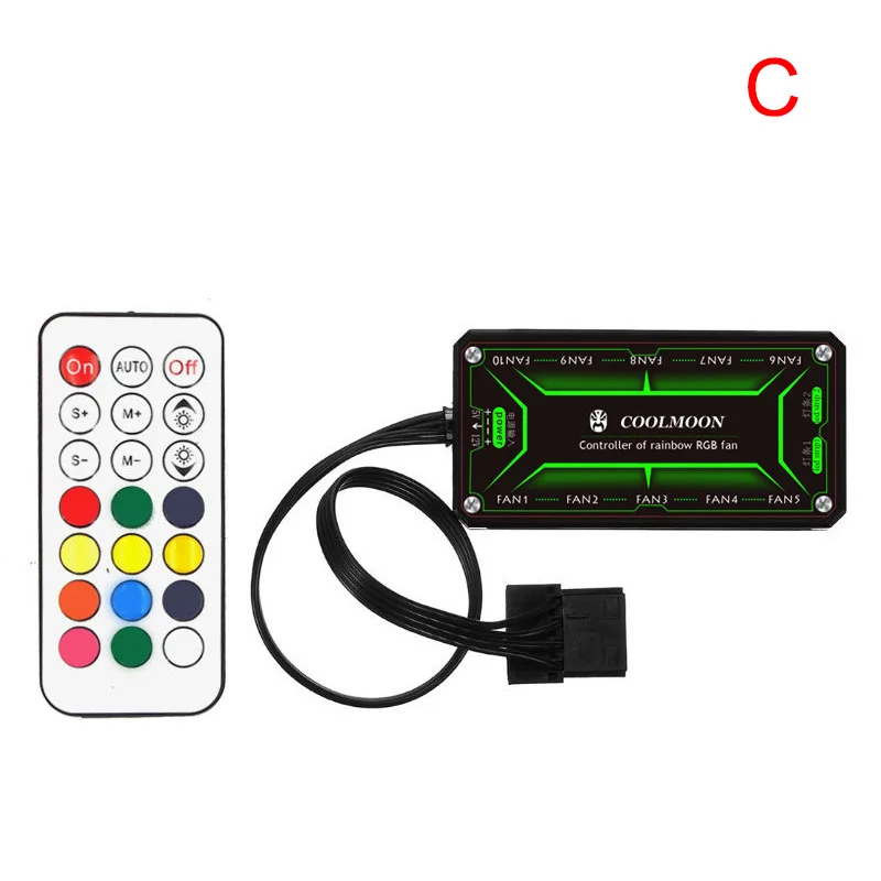 120 мм Тихая двойная Aura RGB Проекция для компьютера ноутбука игровой чехол