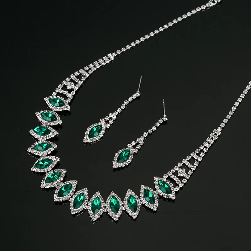 Комплект из колье и серёг с австрийским кристаллом|jewelry sets|set jewelrycrystal earrings necklace |
