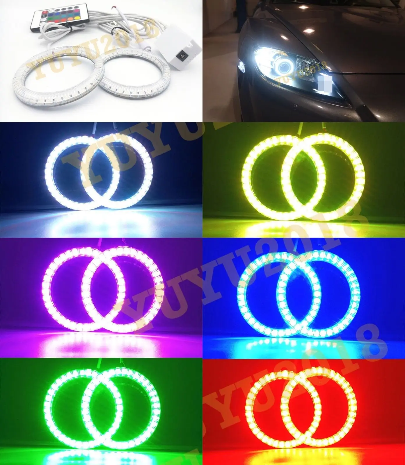 Светодиодный rgb-светильник с ангельскими глазками для Mazda halo кольцо глаза ангела