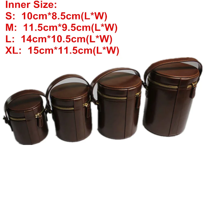 Черная/кофейная кожаная сумка для объектива камеры чехол DSLR Nikon Canon Sony Защитная |