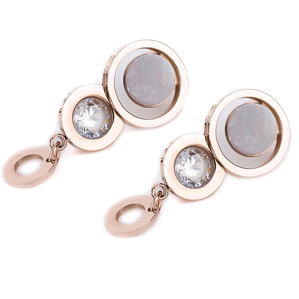 Популярные три цвета ювелирные изделия из нержавеющей стали 316L CZ Циркон и