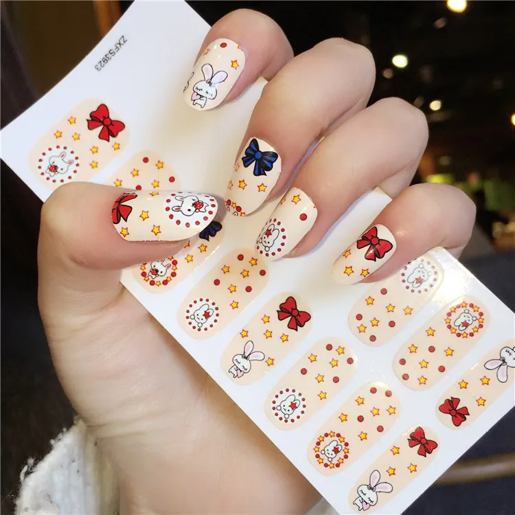 Sweet nail stickers waterproof long lasting cute Nails Sticker | Красота и здоровье