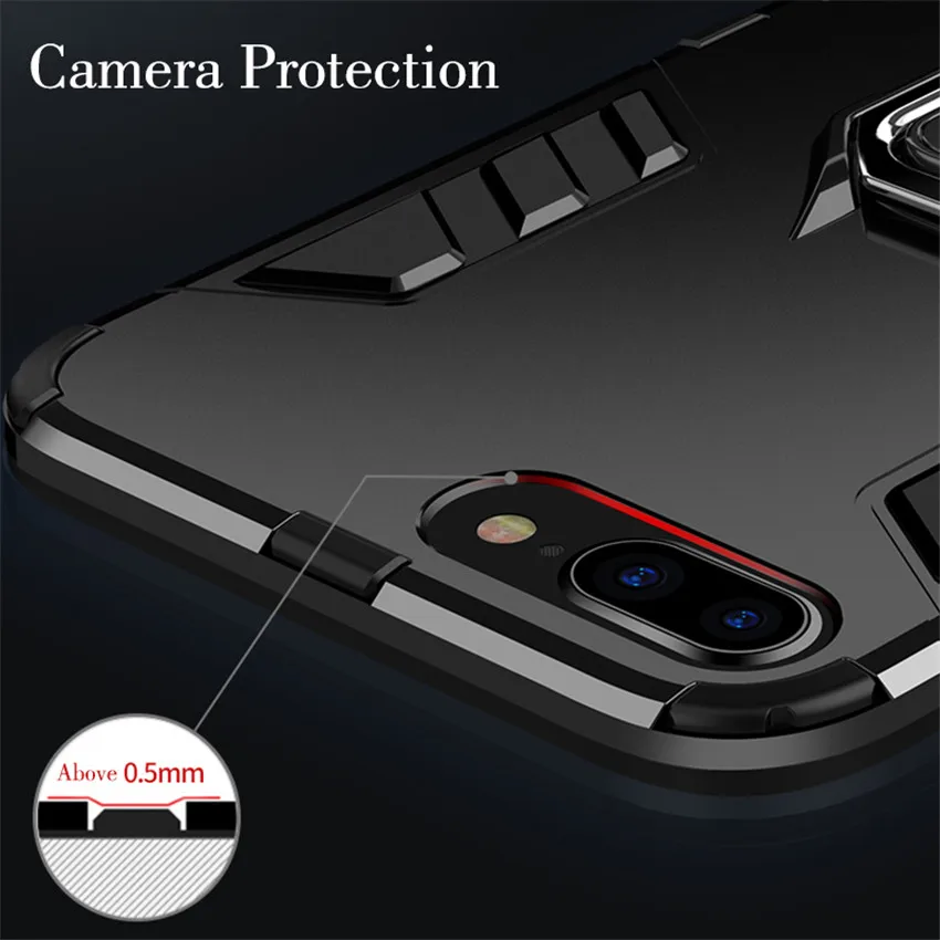 Магнитное кольцо противоударный защитный чехол для телефона для iphone 11 Pro X XR XS Max 8 7 6 6s Plus 5 5S se роскошный автомобильный жесткий чехол с подставкой