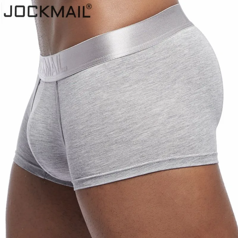 Мужские трусы боксеры JOCKMAIL однотонные Мягкие Трусы из модала для геев