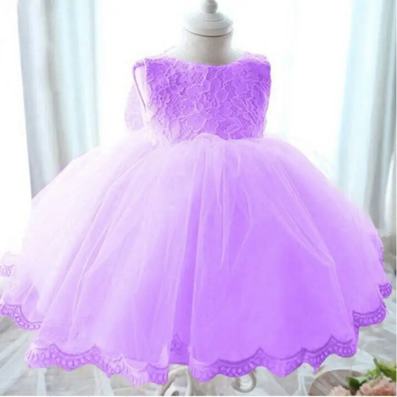2018 Baby Girl Dress Party Lace Chirstening Infantil Vestido Kids Birthday for Infant Bowknot | Детская одежда и обувь