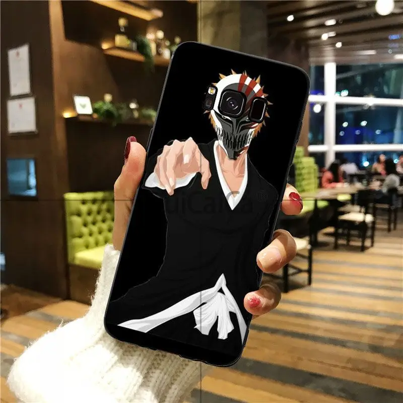 Ruicaica bleach ichigo пустотелая маска цветной чехол для телефона GALAXY s7 edge s8 plus s9 s5 s6