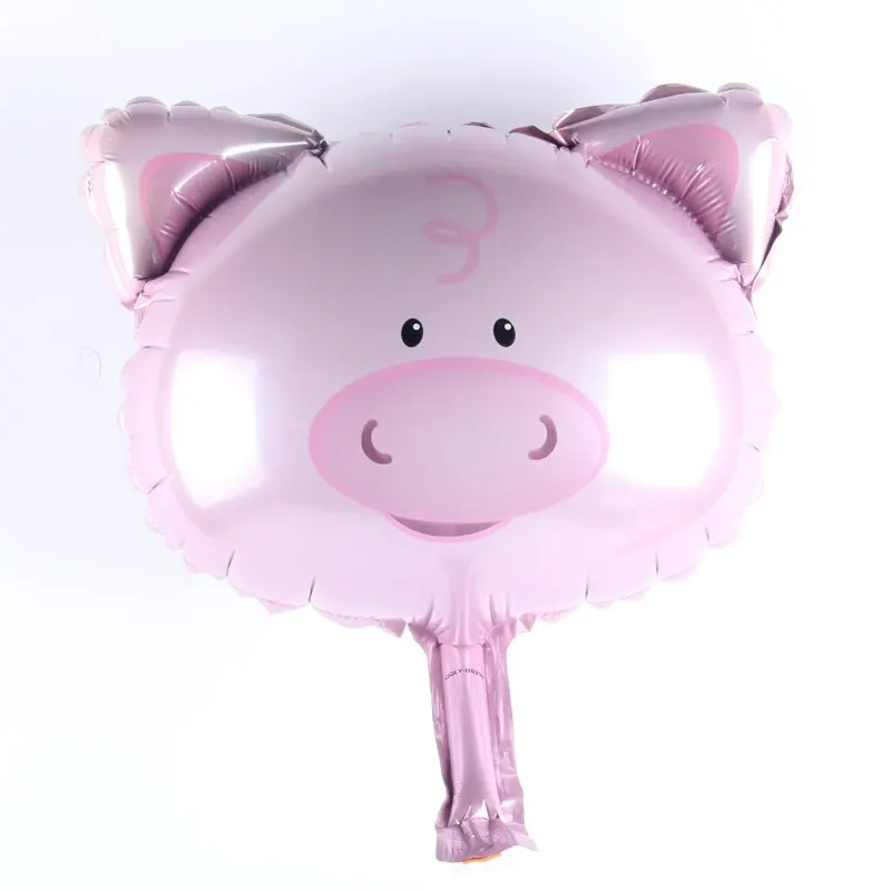 mini pig 18 дюймов животное воздушный шарик из алюминиевой фольги шар цыпленок/собака/лиса/Бегемот/шар в форме дельфина Дети День Рождения Декор Детская игрушка для душа поставка - Цвет: mini pig