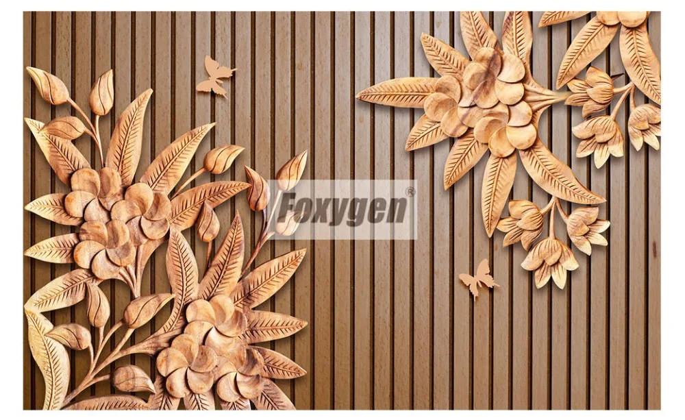 

Customzied NON-WOVEN Wallpaper mural with kinds of nice 3D flowers animals Forest abstract landscapes cities and trees designs