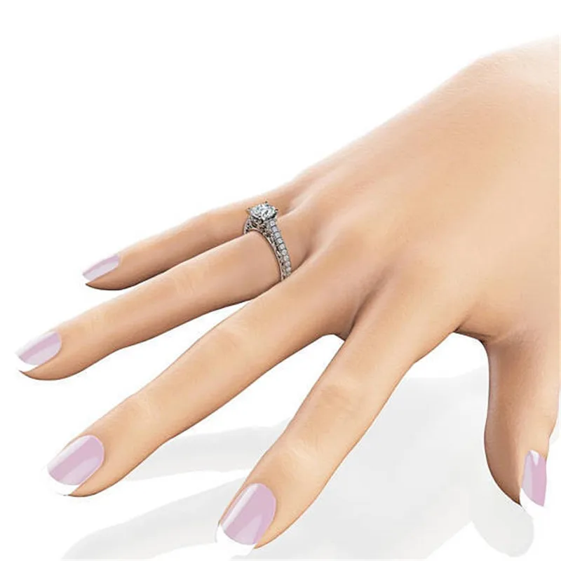 Женское Винтажное кольцо с фианитом AAAAA обручальное из стерлингового серебра 925