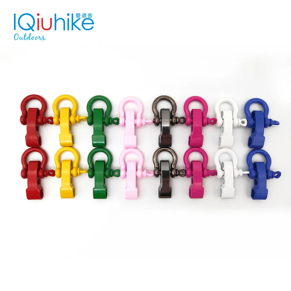 

2pcs Alloy Multicolor Adjustable O Shape Anchor Shackle Outdoor Survival Rope Paracord Bracelet Buckle For Outdoor Sport