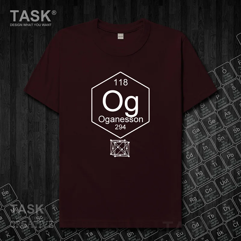 Chemical periodic table 118 Og Chemistry t-shirt clothes Short sleeve mens t shirt new Tops Fashion summer fans fitness cotton | Мужская