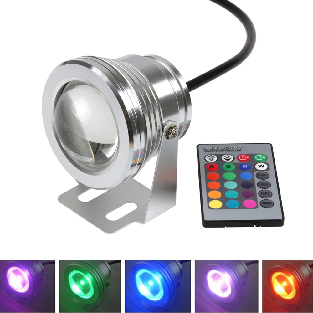 YWXLight AC/DC12V наружное Подводное освещение 10 Вт RGB LED точечное прожектор лампа IP67