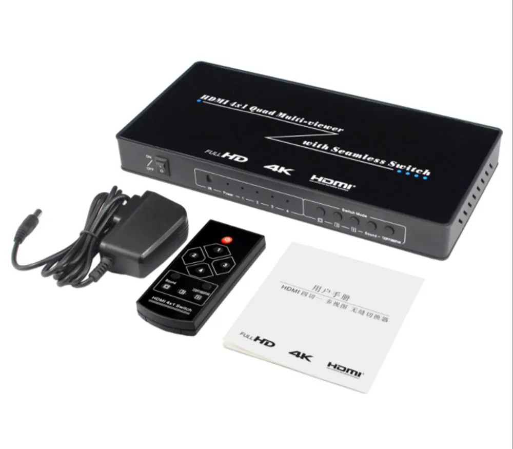 HDMI 4 разветвитель изображения 4k HD многоканальный Открытый четыре в одном