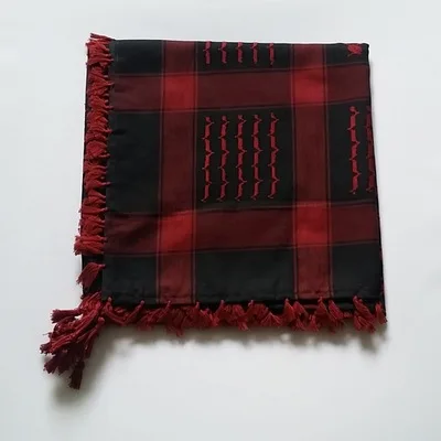 Хлопок толстые арабские шарфы мужские зимние военные Keffiyeh ветрозащитный шарф Мусульманский Хиджаб Shemagh Тактический пустынный квадратный Wargame - Цвет: Лаванда