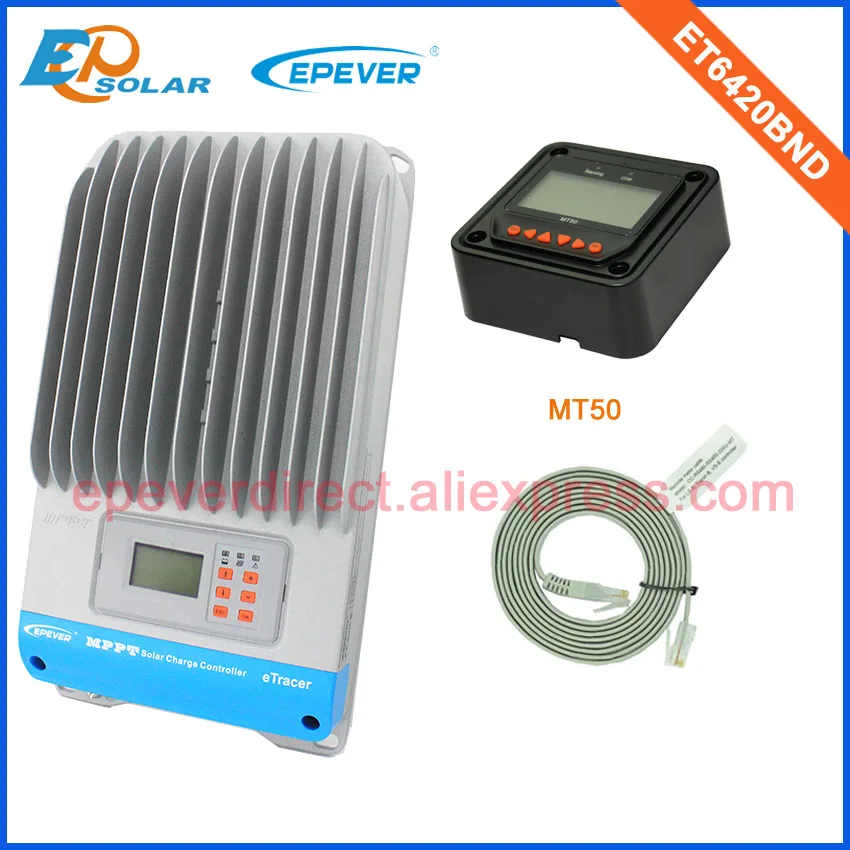 

mppt control charger solar black MT50 remote meter 60A 60amp ET6420BND