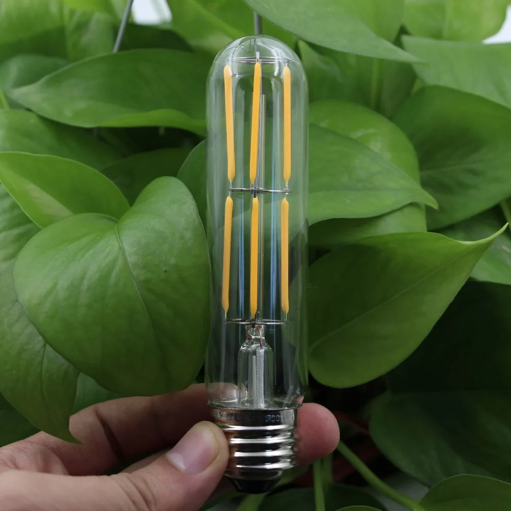Фото Grensk T30 130 мм Edison трубчатая Светодиодная лампа 6 Вт накаливания теплый белый 2700 к E26 Grensk T30 130 мм Edison трубчатая Светодиодная лампа 6 Вт накаливания теплый белый 2700 к E26