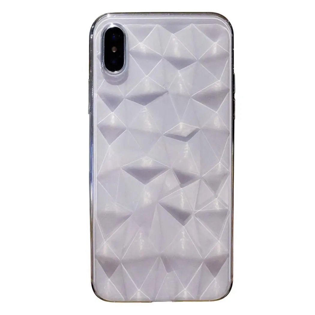 Fashion Simple Soft TPU Rhinestone Mobile Phone Cases Transparent Black Gray Pink Red For iPhone |