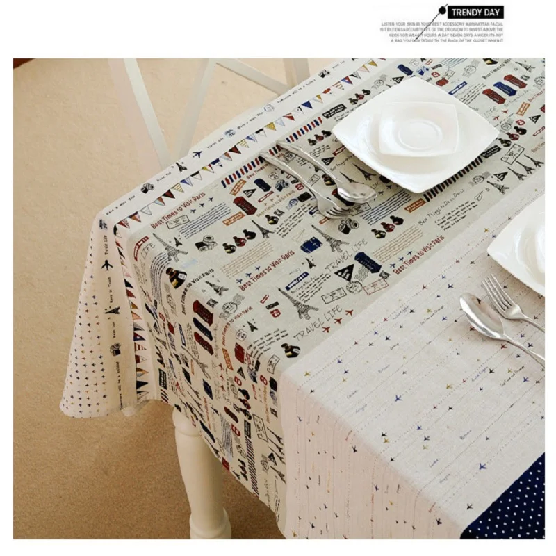 Simanfei 2017 Toalhas-де-меса Новый Лоскутное Цвет Скатерть Маленький Самолет Pattern Теплый