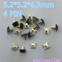 g68y high quality 20pcs 5 25 24 3mm 4 pin smt g68 metal tactile push button switch tact switch hot sale 2017