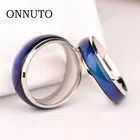 Кольцо мужское из нержавеющей стали, меняющие цвет кольца для настроения, с чувствомэмоцией, Температурное кольцо, Обручальная бижутерия, хороший подарок, 6 мм, 2020