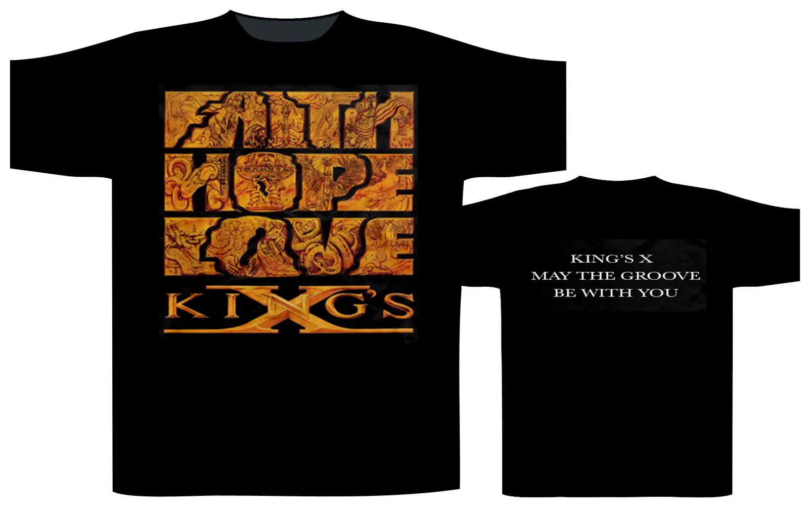 

Kings X 'Faith, Hope, Love' T-Shirt - NEW & OFFICIAL O-Neck Fashion Casual High Quality Print T Shirt