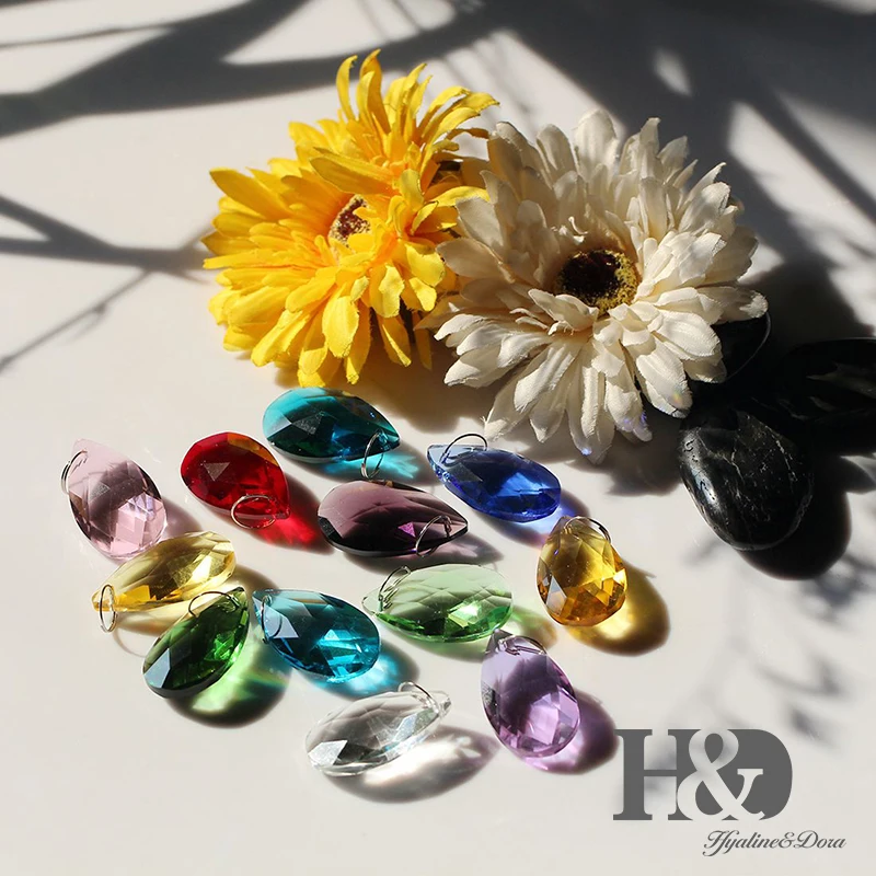 H &amp D 38 мм многоцветные хрустальные призмы Suncatcher Висячие орнаменты фэн шуй