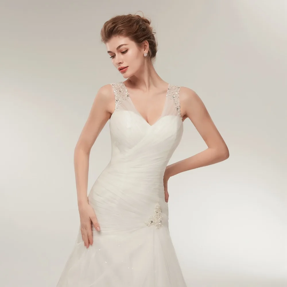 ANGELSBRIDEP 2018 Новое поступление белое цвета слоновой кости свадебные платья русалки