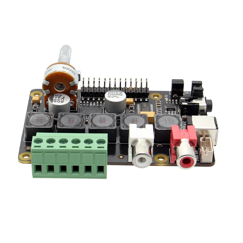 Raspberry Pi DAC Full HD Class D усилитель I2S PCM5122 X400 аудио Плата расширения 4 Модель B/3B +/3B