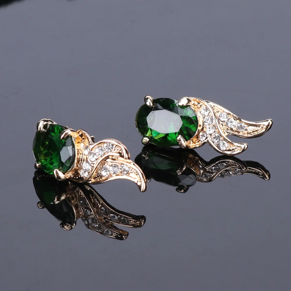 Модное золотое ожерелье с кристаллами серьги браслет кольцо ювелирные наборы