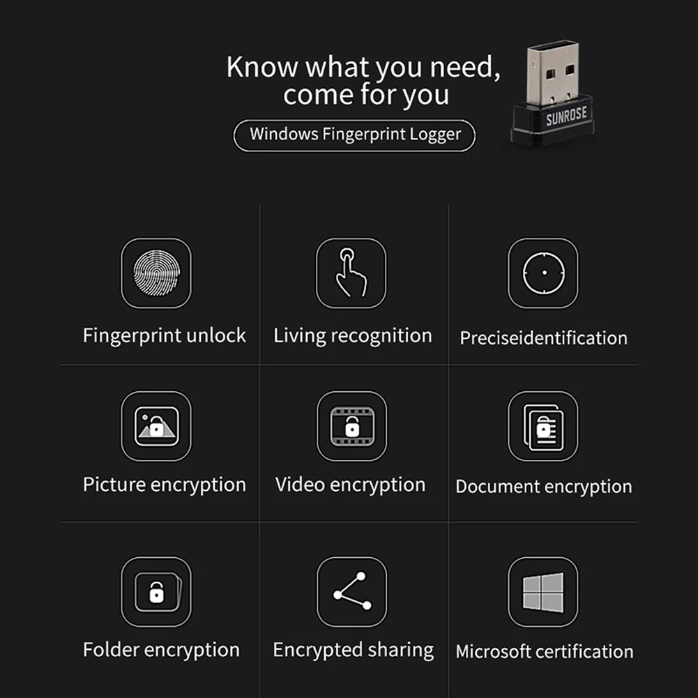 

Home Mini Capturing PC Fingerprint Scanner Laptop Security Key Computer USB Interface Reader Sensor Office For Windows 10