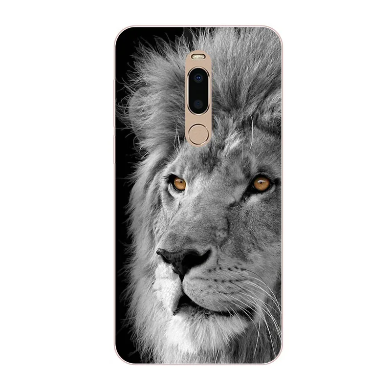 meizu X8 Case Silicon Tiger lion Painting Soft TPU Back Cover for x8 Phone protect Bags shell |
