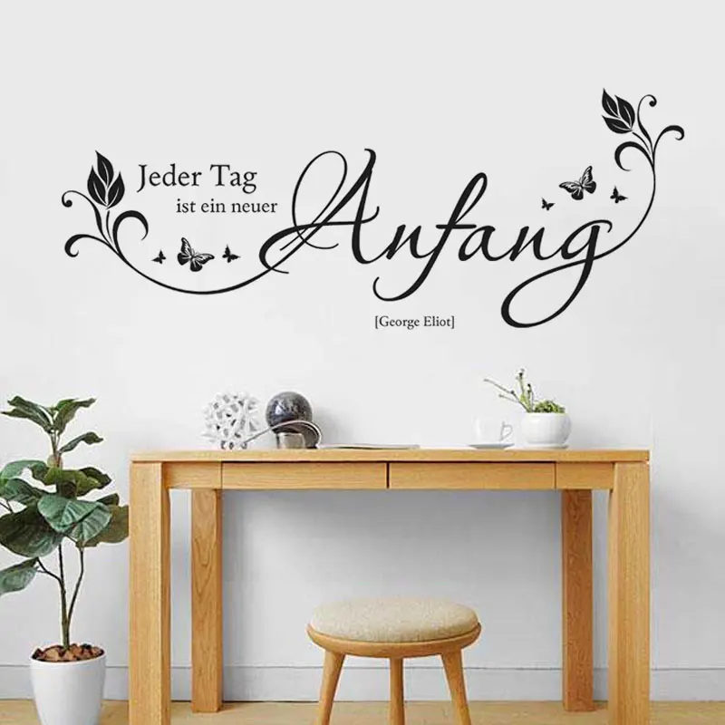 Немецкая наклейка с цитатами, бирка, стикер, стикер для стен, стикер на стену, Настенный декор для гостиной, домашний декор, украшение для дома