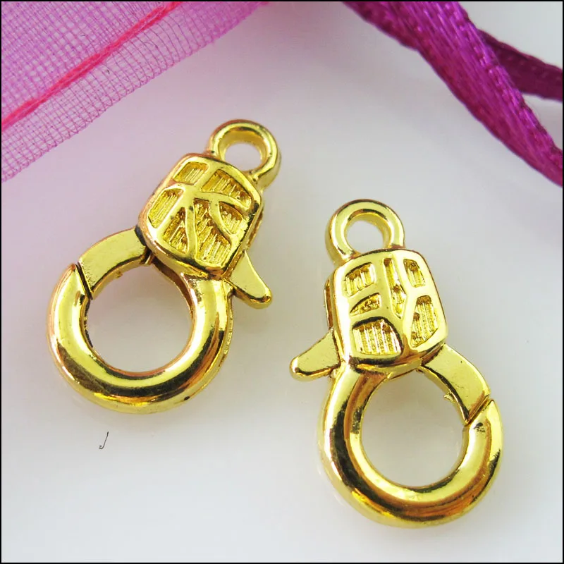 Lobster Clasps Новые 8 шт. замок карабины Разъемы Золотой, матовый покрытый серебром, бронзой 10x17 мм - Цвет: Lobster Clasps
