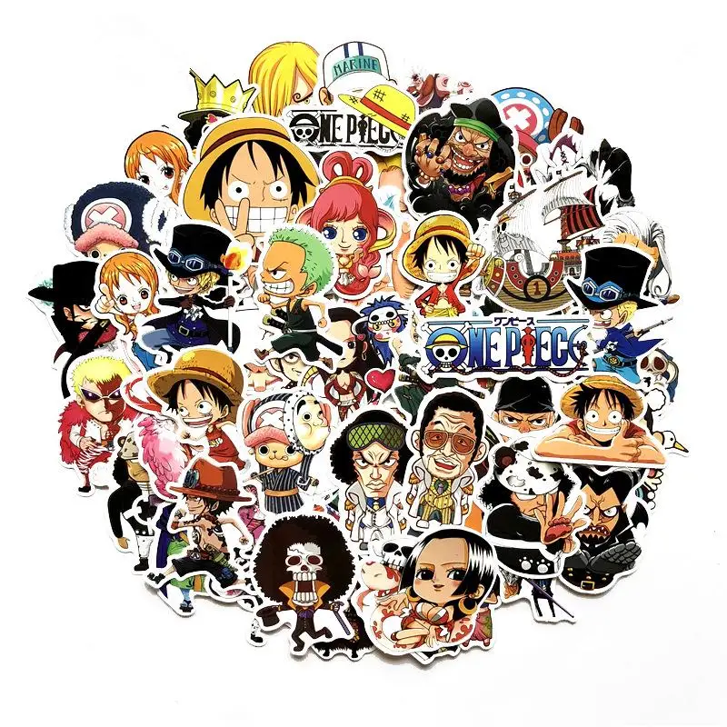 60 шт./лот бренд Аниме One Piece Луффи граффити наклейки для багажа Скейтборд мотор
