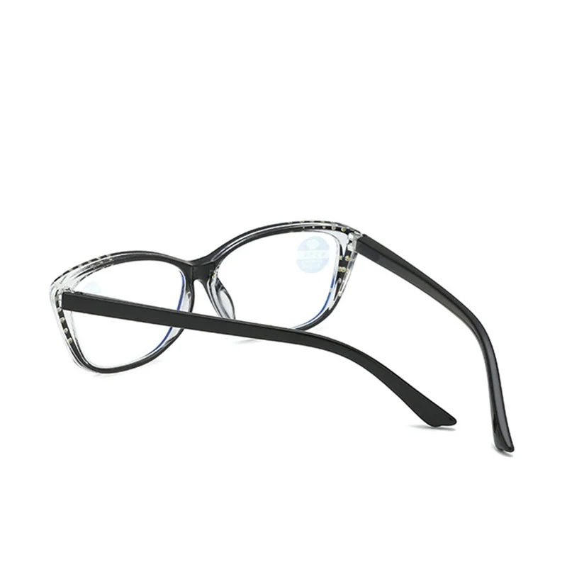 UVLAIK Women's Blue Light Blocking Glasses Ladies Anti-blue light Reading Glasses With Diamonds High-grade Spring Feet Eyewear