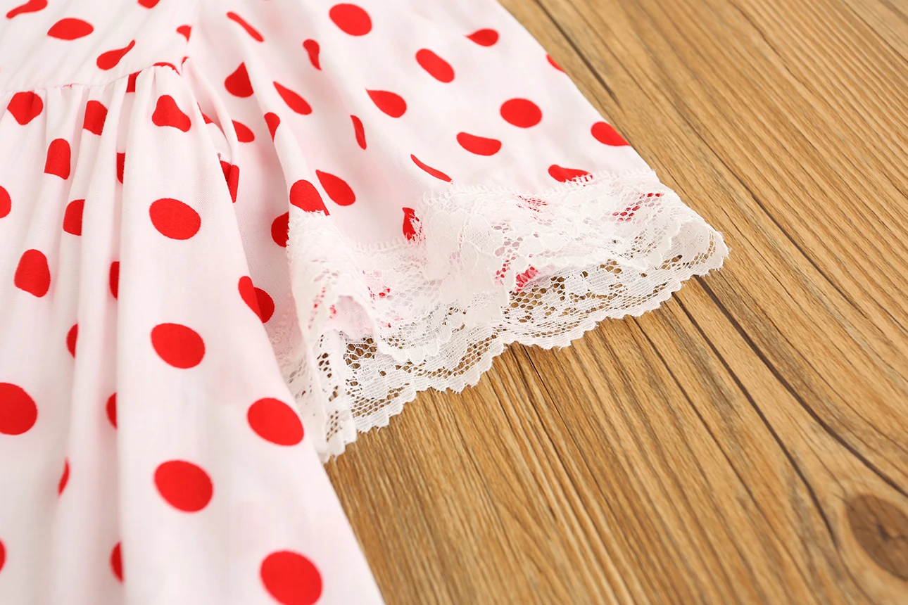 Bear Leader Girls Dress 2019 Lovely Style Short Sleeve Dot Printing Design for Kids Round Collar Children Clothing For3-8Y | Детская