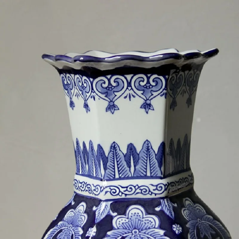 

Jingdezhen ceramic vase new Chinese hand painted blue and white porcelain bottle home furnishing villa model decoration