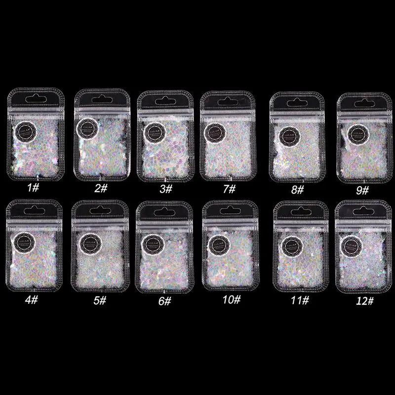 Lulaa 12 цветов/набор блестящих круглых шестигранных в форме сердца пятиконечных