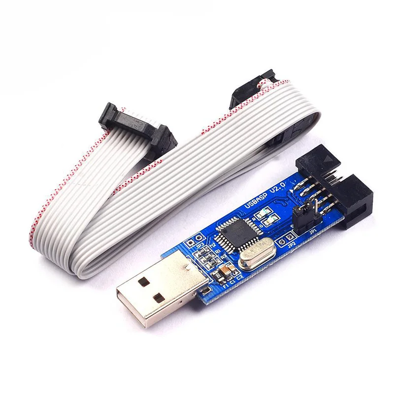 Новый Популярный 51 программный адаптер AVR USBASP 10 Pin кабель USB ATMEGA8|Адаптеры карт