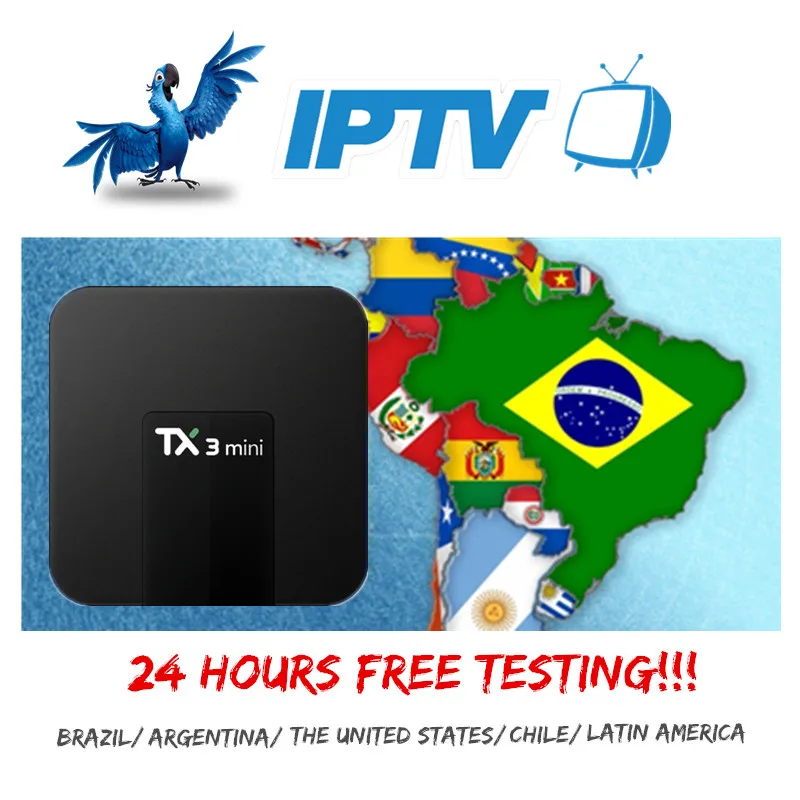 RIO IPTV TX3 MINI Android 7 1 Amlogic 905W Смарт ТВ коробка год Бразилия ESPN Спорт лиса HBO открытие HDTV