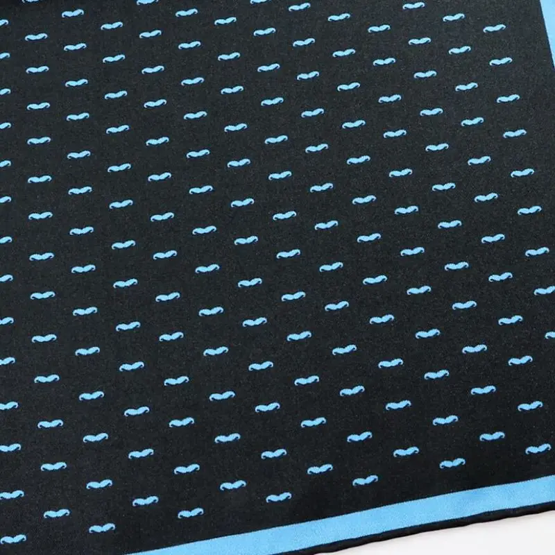 Шарф из 100% натурального шелка с модным принтом усов женский квадратный шарф