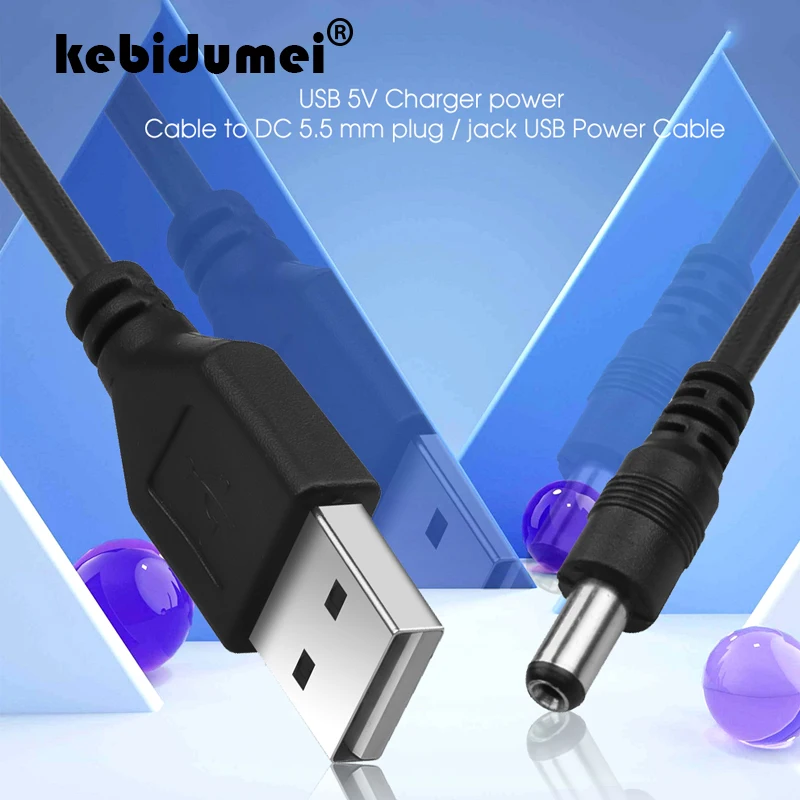 Kebidumei Новое поступление USB 5 В зарядное устройство Кабель питания к DC мм