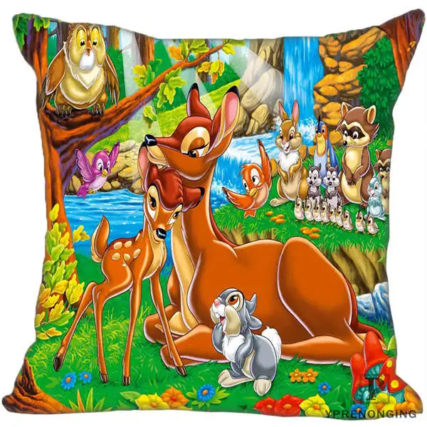 Square Pillowcases Декоративная Наволочка на заказ Бэмби и Фалин квадратная Наволочка на молнии лучший подарок 35X35,40x40,45x45 см(одна сторона) 180516-03 - Цвет: Square Pillowcases