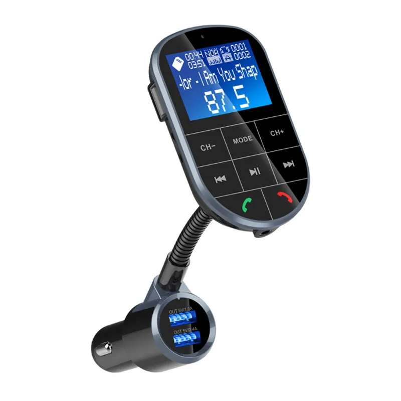 FM трансмиттер YASOKRO Aux модулятор Bluetooth автомобильный комплект громкой связи MP3