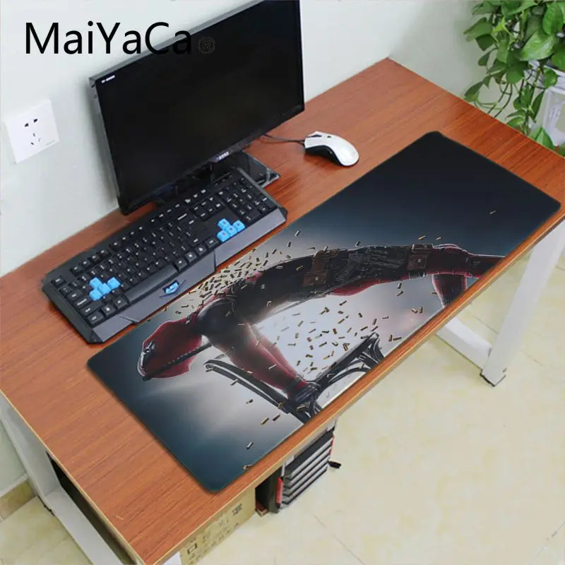 Lock Edge 40X90cm Maiyaca индивидуальный кожаный Дэдпул человек уникальный настольный коврик игровой коврик для мыши ноутбук ПК игровой коврик большой коврик для мыши геймер Коврик для мыши - Цвет: Lock Edge 40X90cm