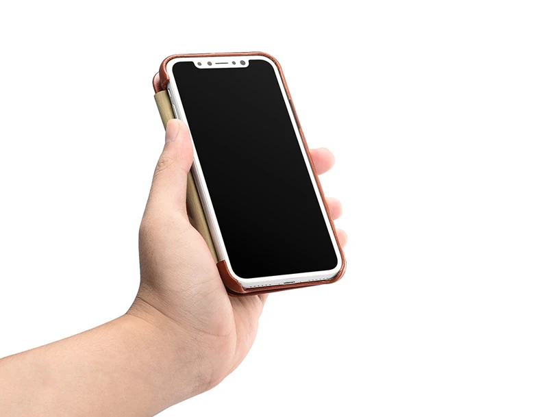 Ретро Тонкий чехол-книжка из натуральной воловьей кожи для iPhone X XR, бизнес-чехол из натуральной кожи для смартфона Apple iPhone XS Max