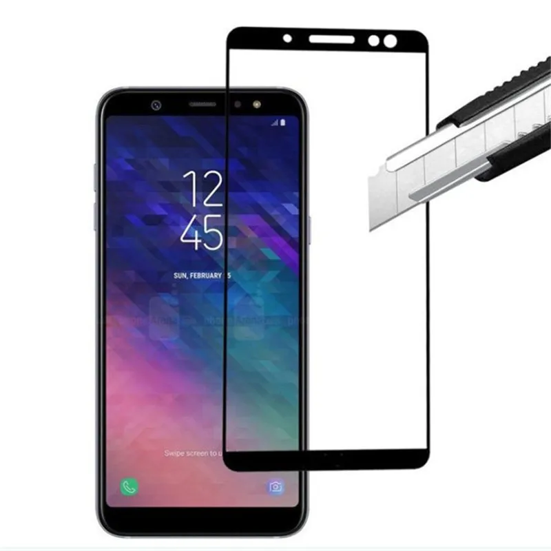 3D закаленное стекло для Samsung Galaxy A9 Star lite Полное покрытие экрана Взрывозащищенная