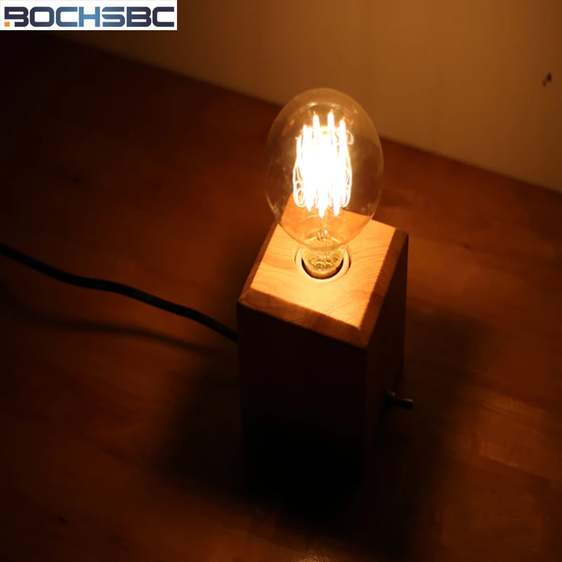 BOCHSBC художественные деревянные настольные светильники диммер переключатель
